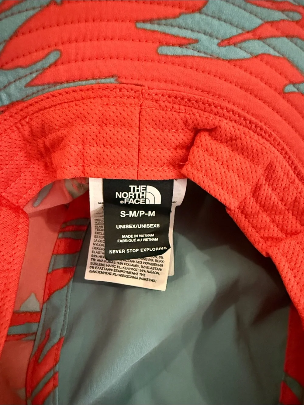 The North Face Kids Orange & Light Blue Bucket Sun Hat